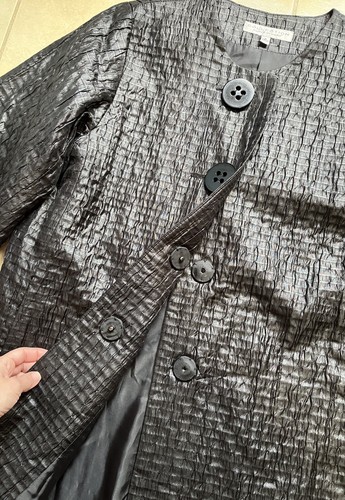 Cappotto donna Harve Benard taglia 8 seta texture opera sera retroglam royalty vintage - Foto 5 di 14