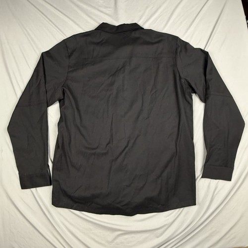 Woolly Clothing Lana Merino Larga Distancia Camisa a Presión Chaqueta Negra Para Hombres Talla 2XL - Imagen 7 de 7