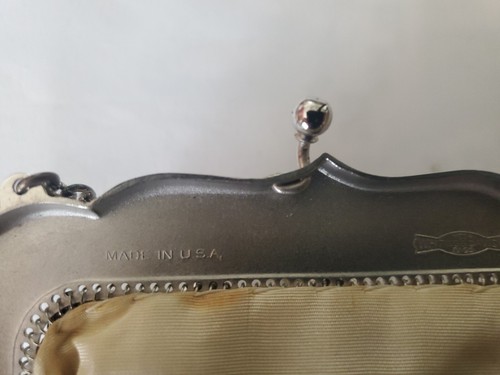 Whiting Davis Silber Metall Netz Handtasche Abendtasche Antik Vintage - Bild 9 von 15