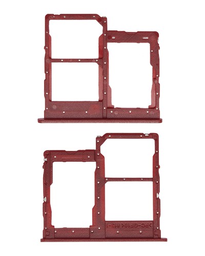 Dual Sim Card Tray Compatible For Samsung Galaxy A01 Core (A013 / 2020) (Red) - Picture 3 of 5