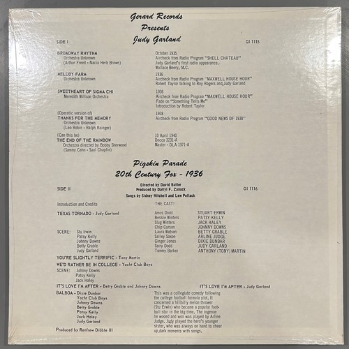 Judy Garland “Judy Garland” Sealed Gerard Records GI 1115 Mono LP Rare - Picture 2 of 2