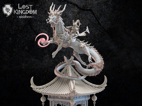 Shiro, Chieftain on Tatsu: Lost Kingdom Miniatures Night Elves Resin 3D Print - Bild 3 von 4