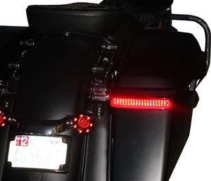 Custom Dynamics Black Red LED Rear Saddlebag Lights 14-17 Harley Touring FLHX
