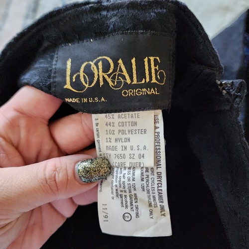 Vintage 1990s Loralie Strapless Mini Cocktail Dress Sequined Size 4 - Picture 9 of 9