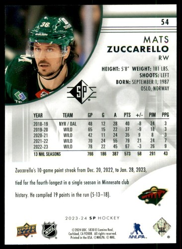 2023-24 SP HOCKEY BASE CARDS - PICK FROM LIST - U PICK - Picture 110 of 202