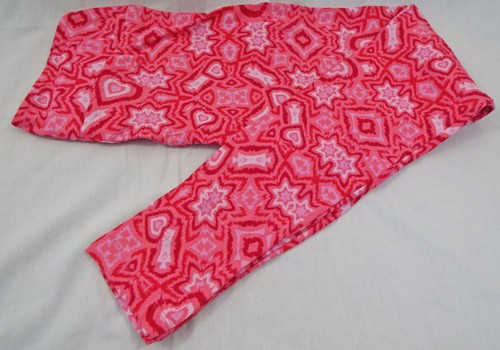 Leggings para mujer LuLaRoe OS talla única rosa corazón rojo estrella nuevos - Imagen 3 de 3