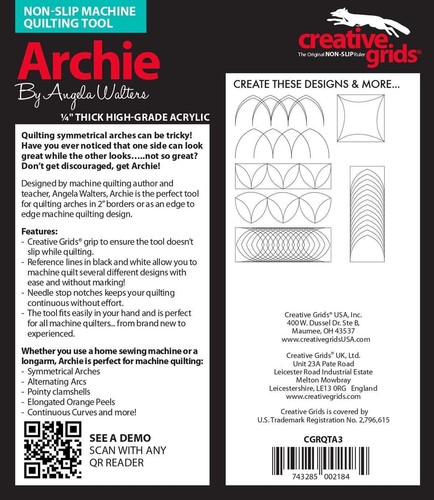 Creative Grids - Machine Quilting Tool - Archie - 第 3/3 張圖片