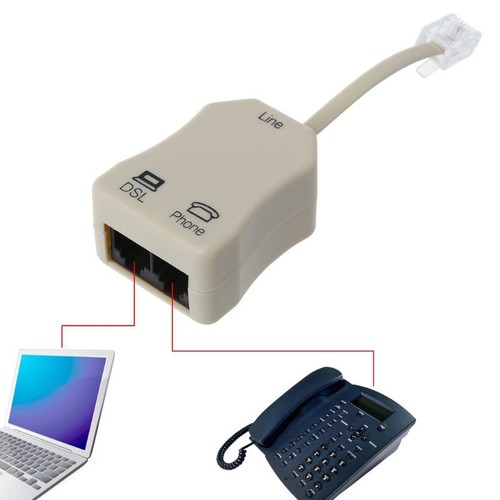 Rj11 ADSL Interfacce Telephone Phone Fax In-Line Splitter Filter for 1PC - Picture 7 of 8