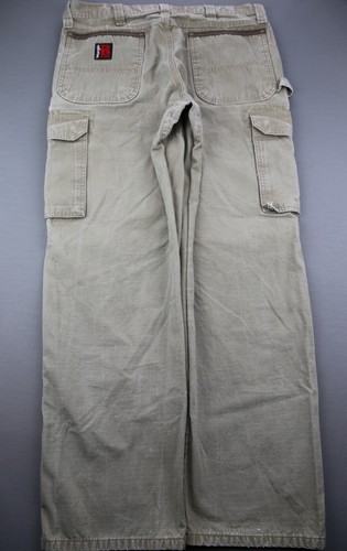 Wrangler Riggs Workwear Ripstop Canvas Carpenter Cargo Pants Sz 34x32 (Msr 34x31 - Picture 8 of 11