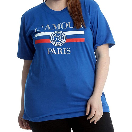 ROCKTHOSECURVES WOMENS LADIES SHORT SLEEVE T-SHIRT / TOP L'AMOUR LOGO - Picture 16 of 28