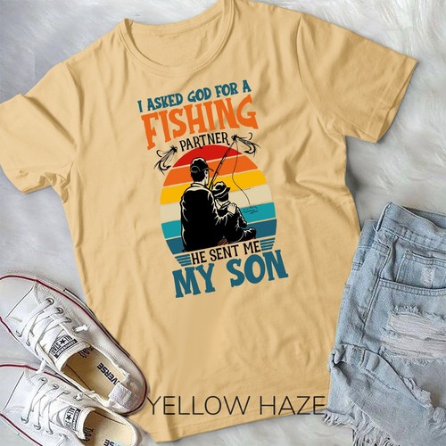 I Asked God for a Fishing Partner and He Sent Me My Son T-Shirt Unisex T-shirt - Imagen 11 de 11