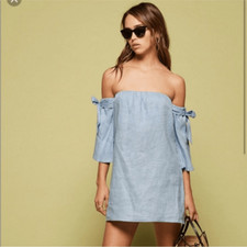 Reformation Blue Carlita Mini Dress | Size M
