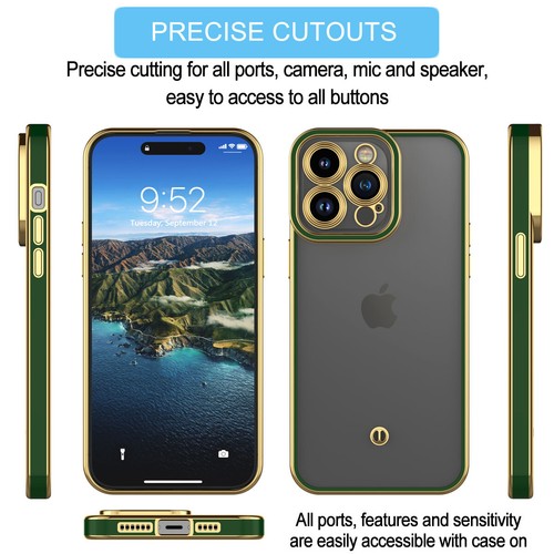 For iPhone 15 Pro Max 15 Plus 15 Case Clear Shockproof Plating Rugged Soft Cover - Picture 19 of 35