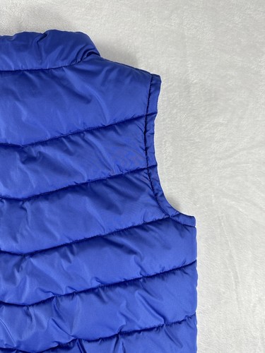 Converse All Star Puffer Vest Jacket Full Zip L Youth 12-13 Unisex Blue Solid - Picture 8 of 18
