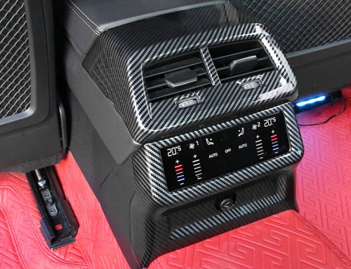 Fit For Audi A6 A7 2019-2022 Carbon Fiber Interior Door Anti-Kick Panel Trim 2* - Picture 6 of 9