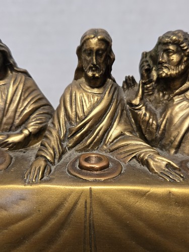  Vintage "Das letzte Abendmahl" Kreidegeschirr Skulptur von The Silvestri Bros Co  - Bild 10 von 15