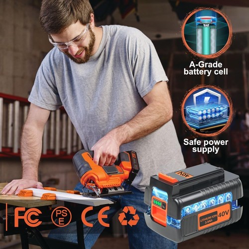 40V 2.0Ah for Black and Decker 40 Volt Max Lithium Battery LBX2040 LBXR36 LSW136 - Picture 15 of 17