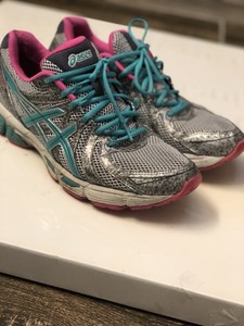 Asics Gel Exalt Feminino Tamanho 11 Tênis de corrida T379N Cinza/turquesa/rosa | eBay
