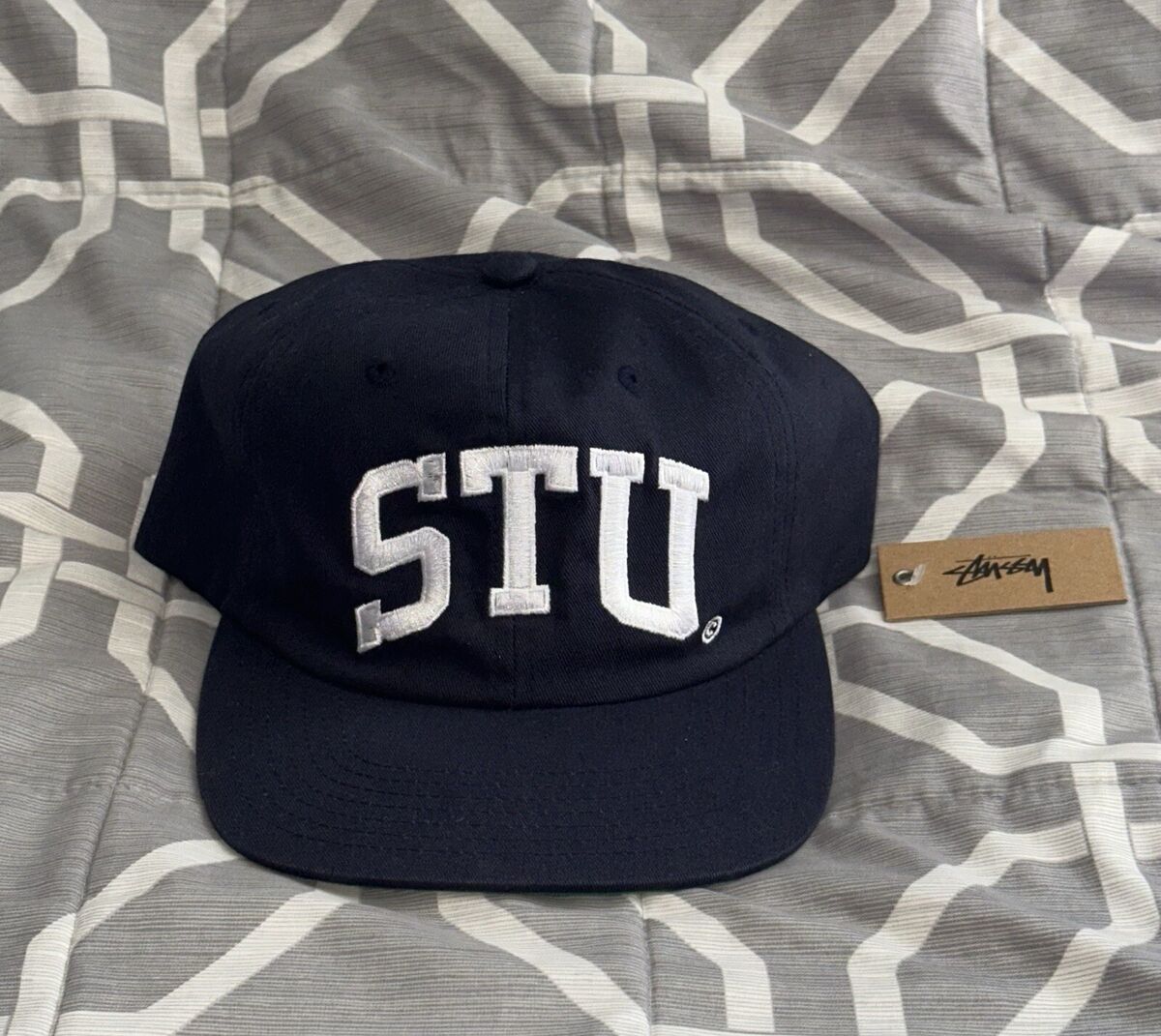 Stussy Stu Arch Strapback Cap Navy Blue NWT | eBay Stussy Stu Arch Strapback Cap Navy Blue NWT | eBay