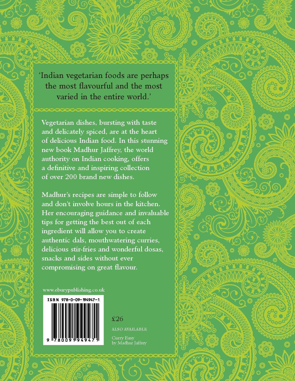 Thumbnail - Curry Easy Vegetarian | Madhur Jaffrey | Englisch | Buch | 2014