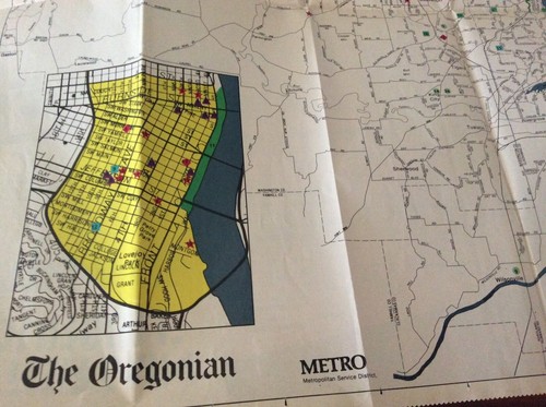 Portland Metro Area Map and Guide The Oregonian Information Events Brochure - 第 8/8 張圖片