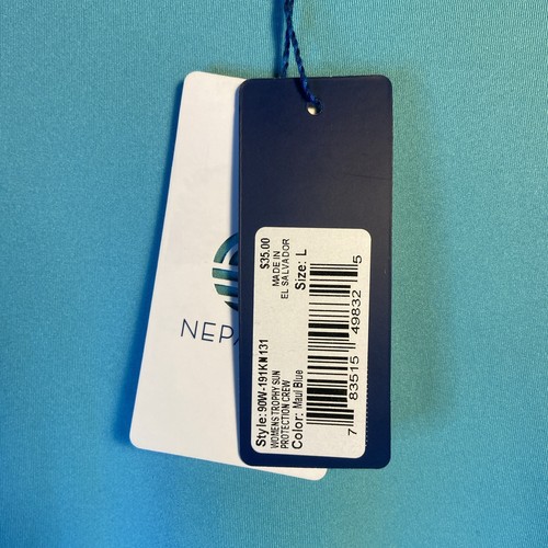 NWT Nepallo Womans Sz L Water Shirt Sun Protection Long Sleeve Blue - Picture 4 of 9