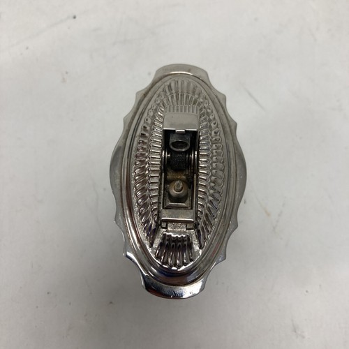 Vintage Push Button Semi Automatic Silver Tone Petrol Table Lighter Estate Find - Picture 12 of 15