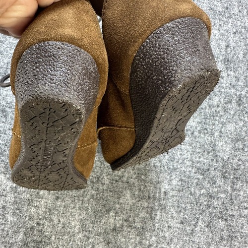 Minnetonka Moccasins Shoes Women 5 Brown Boots Wedge Leather Chukka 373 - Picture 7 of 14