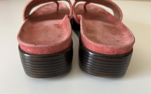 Donald J Pliner Fifi Walnut Leather Beaded Slides Women’s Sz 8 M Platform Shoes - Picture 9 of 11