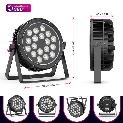 270W Impermeabile IP65 LED Party Par Light DMX RGBW DJ Discoteca Effetto Palco Illuminazione - Foto 7 di 16