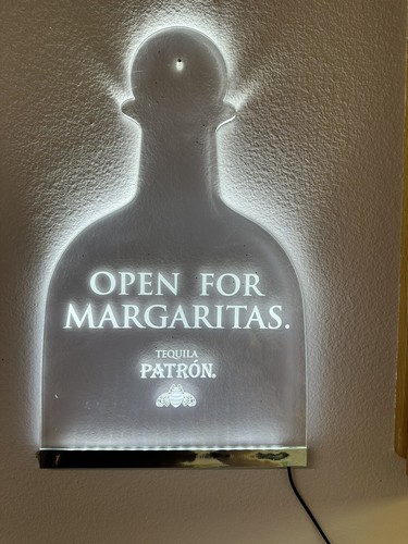 Patron Tequila Barschild - echtes Barschild - grünes oder weißes Licht mit 14 Fuß Kordel - Bild 8 von 10