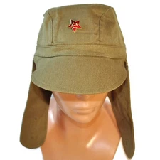 USSR Russian Afganka Cap Summer Afghanka Hat Red Star Pin Military Surpl Афганка