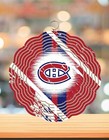Handmade Montreal Canadians Inspired  8in Round 3D Wind Spinner