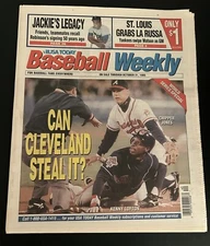 1995 Baseball Weekly ATLANTA BRAVES Indians CHIPPER JONES No Label WORLD SERIES