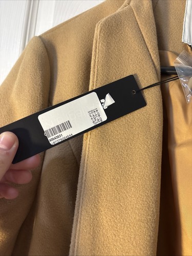 Allegra K Women's Notched Lapel Single Breasted Overcoat Brown “SizeM” - Picture 6 of 10