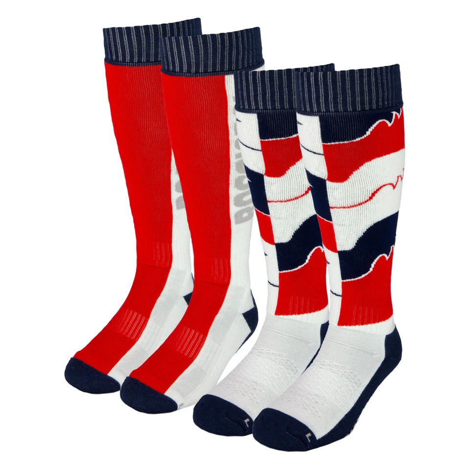 2 Paar Rossignol Herren Socken Skisocken Skistrümpfe Rooster
