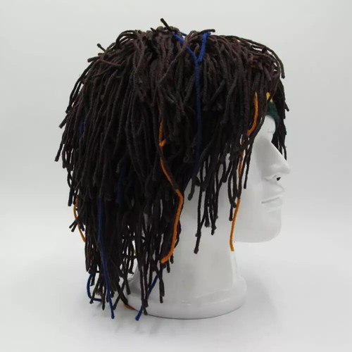 Men Jamaica Rasta Wig Beanie Hat Handmade Cap Reggae Hats Dreadlocks Beret New - Picture 5 of 23