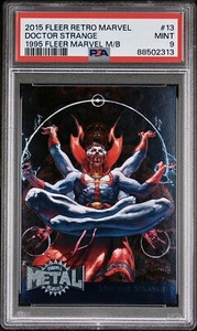 2015 Fleer Retro Marvel 1995 Metal Blaster #13 Doctor Strange PSA 9 🔥RARE🔥