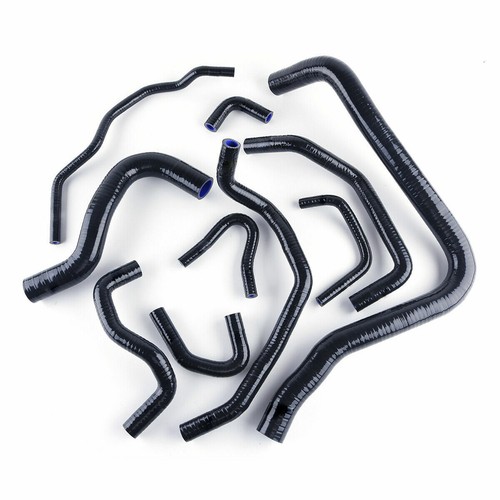 FOR 1990-93 HONDA ACCORD CB7 F22A F20A Silicone Radiator &Heater Hose Kit Black - Picture 2 of 13