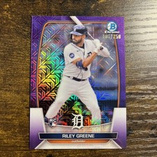 2023 Bowman Chrome Riley Greene Mega Box Purple Mojo Refractor 106/250 RC Tigers