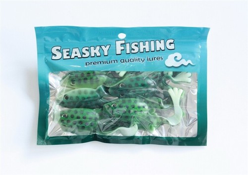 5 NUEVO cebo de señuelo de rana de plástico suave 10cm 4 "aparejos de pesca 5 colores - Imagen 16 de 27