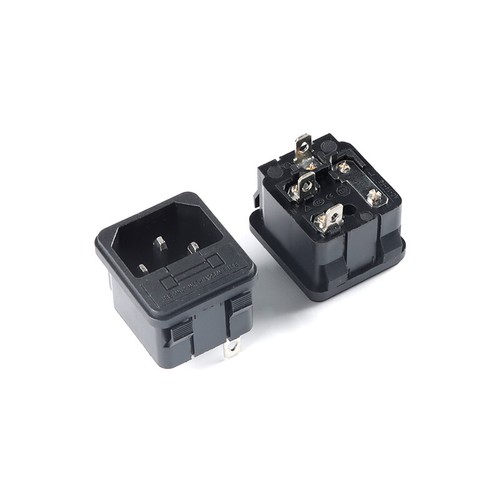 IEC Power Socket Connector AC 250V 10A Male Female Plug Jack 3 Pin PCB Panel - Picture 9 of 22