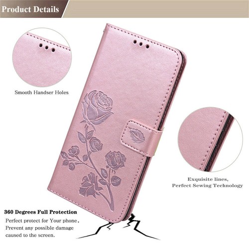 Leather Flower Wallet Phone Case For Huawei Nova 9 P30 P40 P Smart Y9 Y6P Y8S - Picture 9 of 32