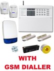 Texecom Veritas 8 LED Wired Burglar Alarm Kit, 2 MEQ Blue PIRs + GSM SMS Dialler