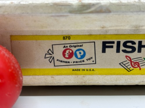 Vintage 1964 Fisher Price Pull A Tune Madera Metal Xilófono Madera Mazo 870 - Imagen 9 de 16