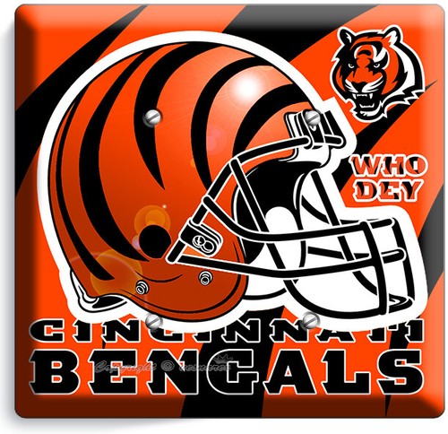 EQUIPO DE FÚTBOL CINCINNATI BENGALS INTERRUPTOR DE LUZ PLACA DE PARED DECORACIÓN SALA DEPORTIVA - Imagen 10 de 34