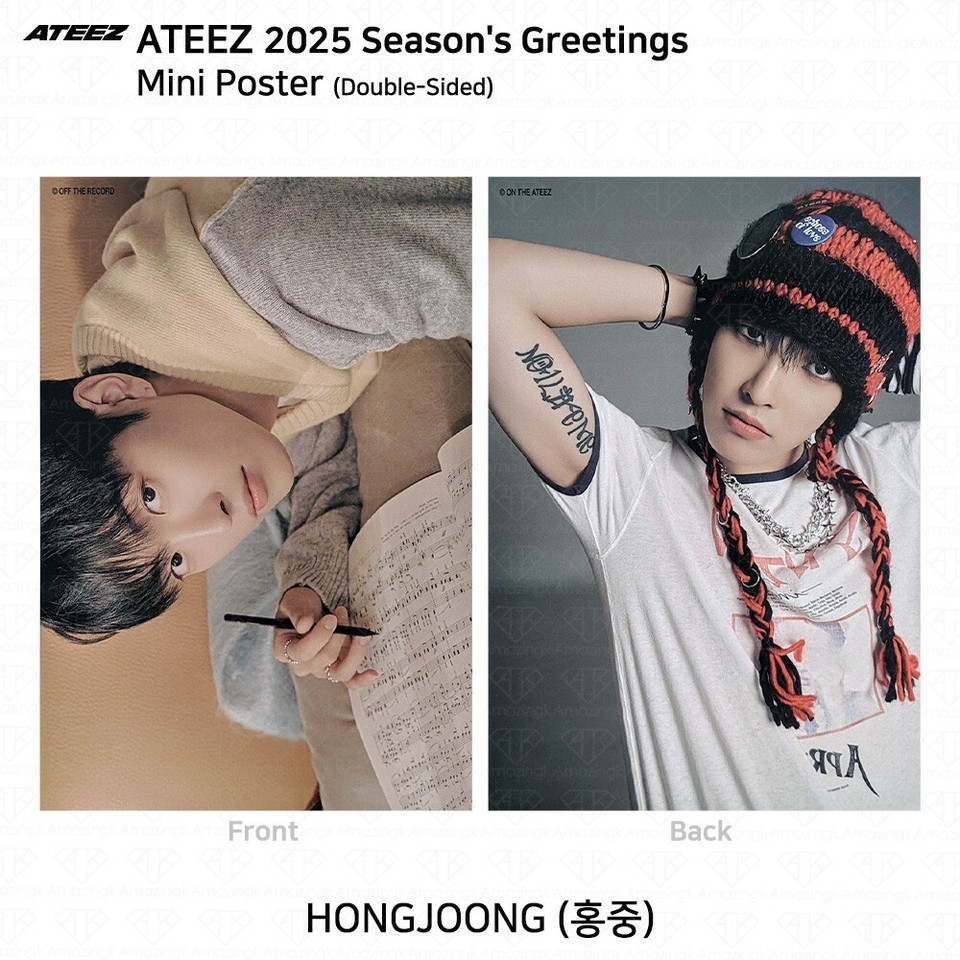 ATEEZ 2025 Season's Greetings Mini Poster (DoubleSided) KPOP KPOP eBay