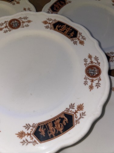 5 Syracuse China Old Ivory Grecian 6.5” Bread Plates Restaurant Ware Vintage - Picture 5 of 10