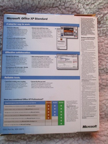 Microsoft Office XP Standard (2002) Software Suite X06-19973 OEM CIB Big Box - Afbeelding 4 van 11