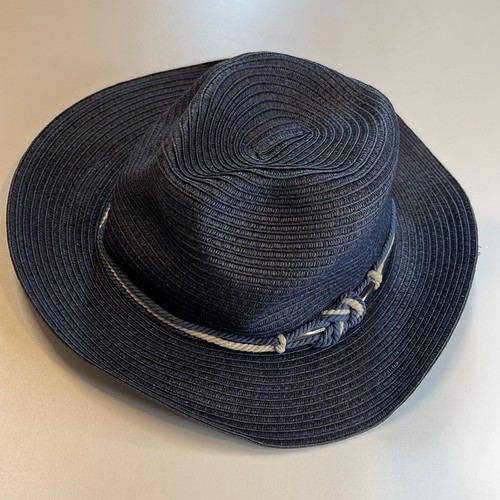 John Callanan dunkelblau Safari Fedora mit geflochtenen & silbernen Details, neu mit Etikett!